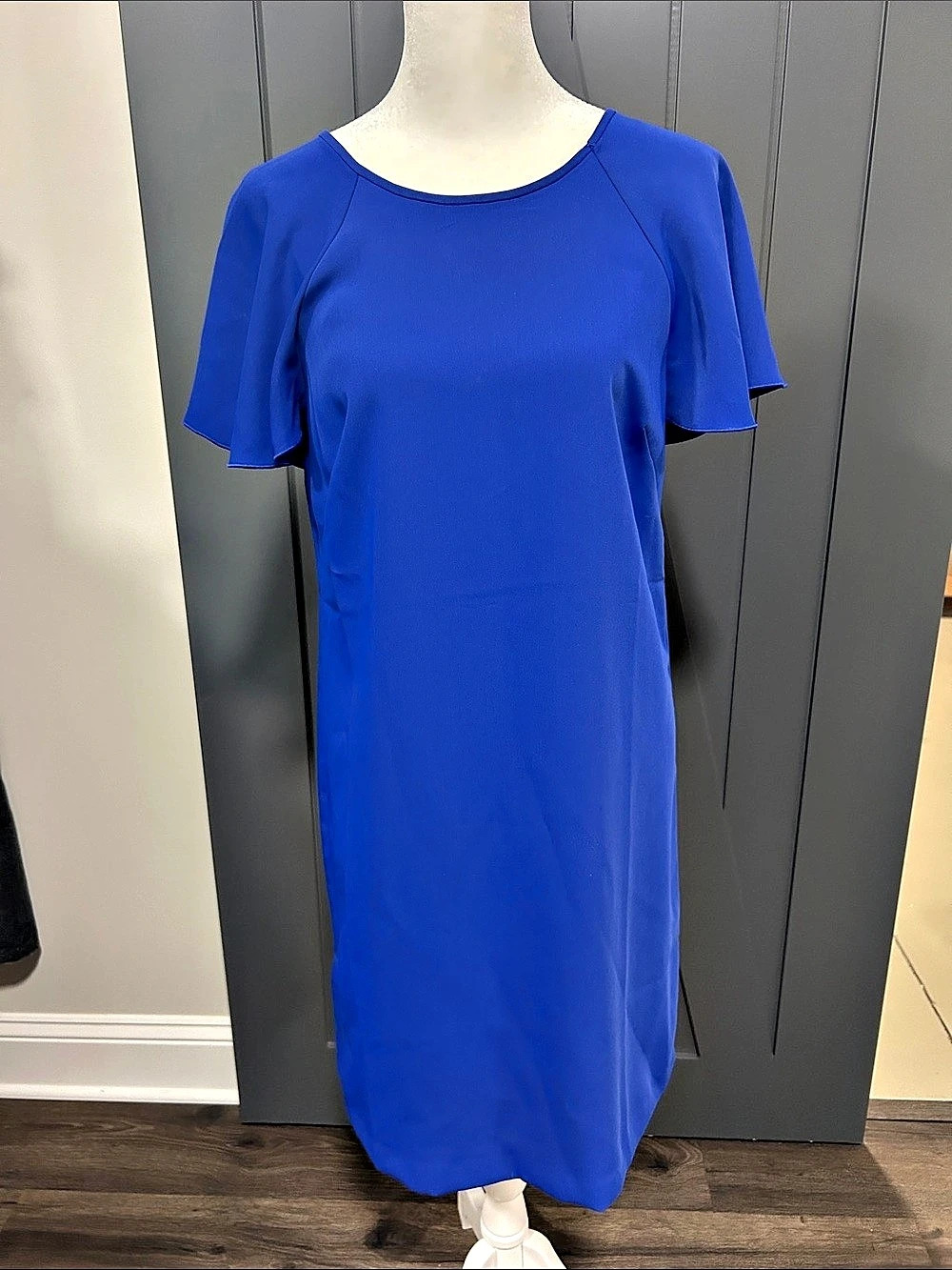 Ann Taylor Blue Flutter Sleeve Mini Dress Size XS NWT